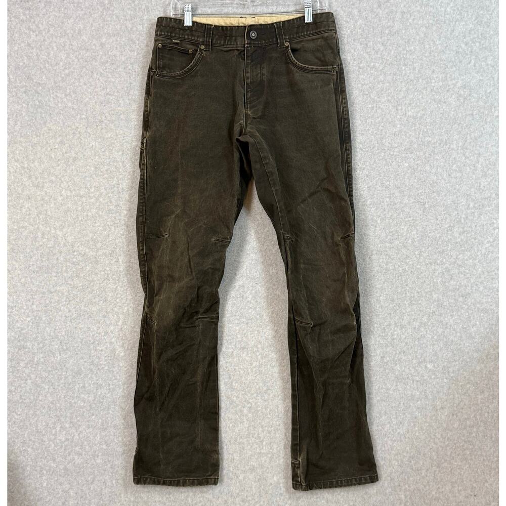 Kuhl Free Rydr Pants Size 33x34 Vtg Patina Dye Articulated Hiking Utility Canvas
